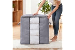 Clothes Storage Bags,Foldable Clothes Storage Bins with Handle, edding, Comforters, Pillows, and Clothing with Handles, Verti