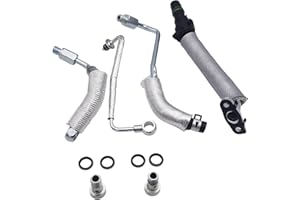 NOVAPARTS 55587854 4PCS Turbo Oil Return Drain Line & Oil Feed Pipe Kit for 2011-2021 Chevy Cruze Sonic Trax Buick Encore 1.4L - Replaces 25198546 55592600 55568031