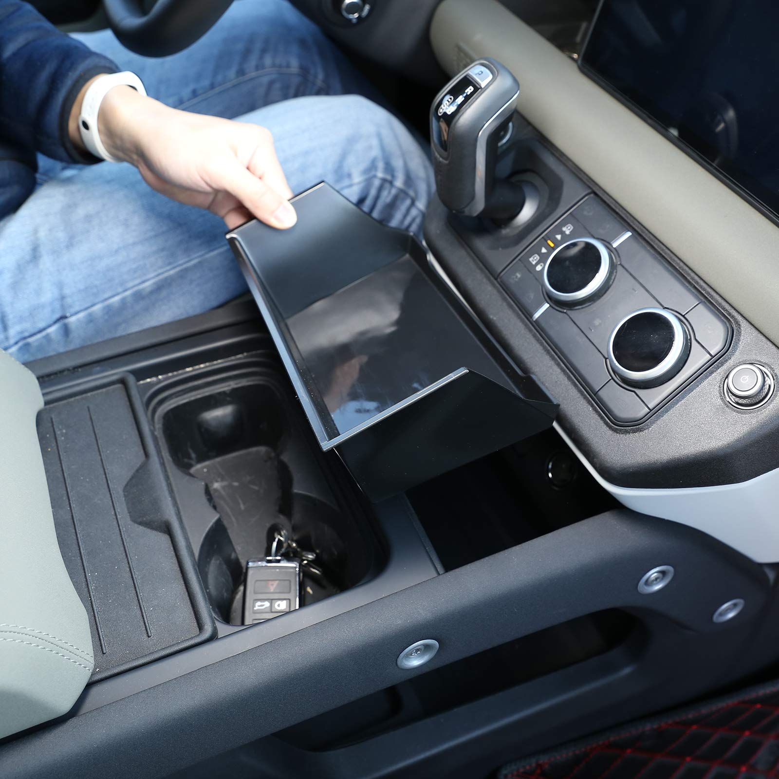 Photo 1 of CHEYA ABS Car Center Console Storage Box for Land Rover Defender 110 2020-2021 (Style 1)