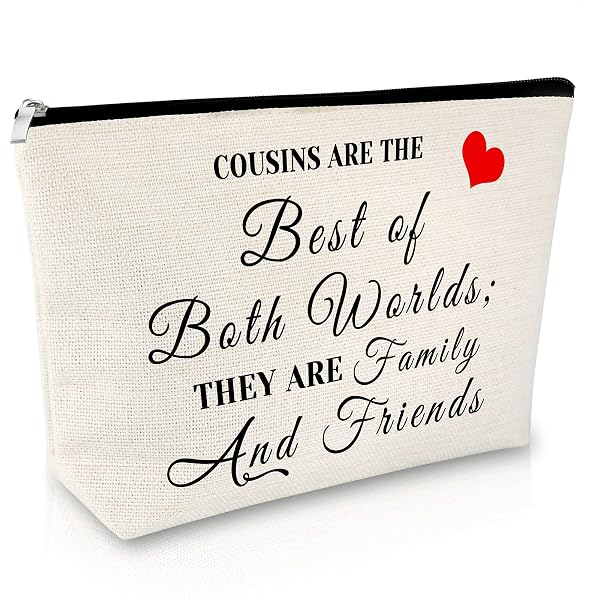 Lustige Make-up-Tasche Als Geschenk Für Cousine – 25,4x17,8 Cm, Canvas, Witziges Design