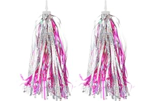 PATIKIL Bike Streamers, Colorful Scooter Handlebar Tassels Grips Ribbon Accessories Decorations for Girls Bicycle Tricycle Ha