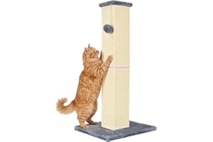 YULOYI Cat Scratching Post 32 Inch for Indoor Large Cats and Kitten, Nature Sisal Tall Cat Scratch Post, Sisal Cat Scratcher 
