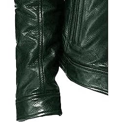 SWJGLITTR Men Slim Fit Motorcyle Leather Jacket
