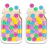 2 Pack Magnetic Reward Jars for Kids - Smiley Tokens Reward Jar | Visible Progress, Positive Habit Building, Easy-to-Handle Tokens, Home &amp; Classroom Use, Reusable Goal Tracking