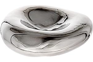 Bloomingville Decorative Stoneware Bowl, Chrome Glaze