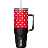 Corkcicle Cruiser Insulated Tumbler with Handle & Straw - Keeps Drinks Ice Cold - Triple-Insulated - Leakproof Travel Mug - BPA-Free - Summer Drinkware Gift - 40 oz, Minnie Mouse