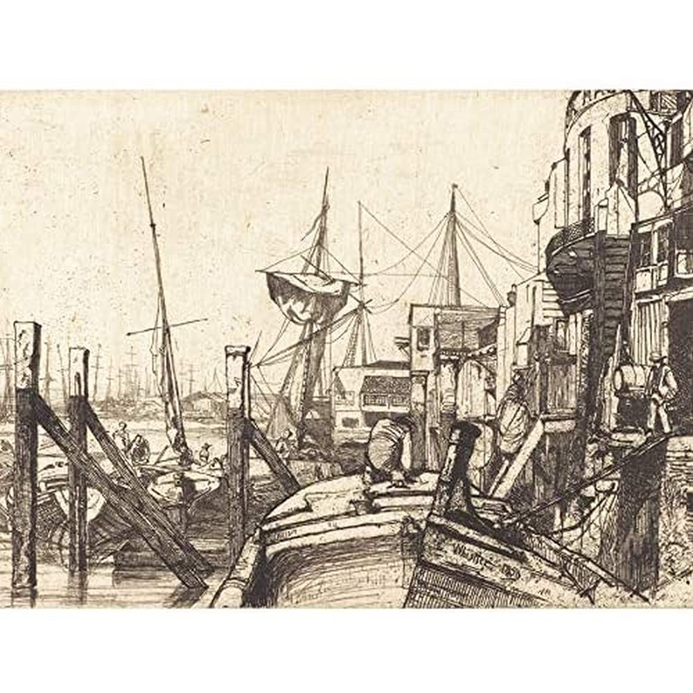 James Mcneill Whistler Limehouse Art Print Canvas Premium Wall Decor Poster Mural