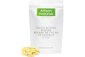 Cocoa Butter Wafers (Food Grade) 0.5 lb / 230 g -100% Pure & Natural, Non-Deodorized, Food Grade, Fresh For Recipes, Cooking,