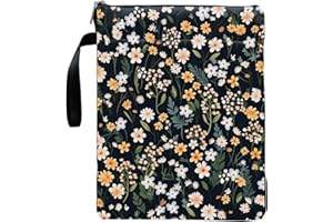 Maydvdv Book Sleeve Book Sleeve for Book Lovers Book Protector Bookish Gifts Book Cover with Zipper for Paperback Washable Floral Printed Bookcover for Women Teacher Girl