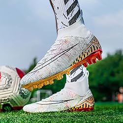 HESBITEUL Mens Soccer Cleats Football Boots Spikes