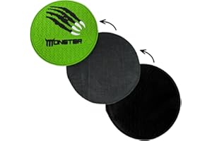 bowlingball.com Monster Interchangeable Bowling Grip Shammy Pad w/Removeable & Replaceable Pads - Clean Oil from Reactive & Urethane Bowling Balls - Works w/All Grip-Back Sanding Discs
