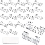 DGDUBRB Clear Adhesive Cable Clips Wire Holders Self Adhesive Cord Organizer view 1