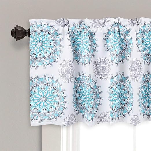 Amazon Com Lahome Medallion Floral Window Valance Fancy Pattern