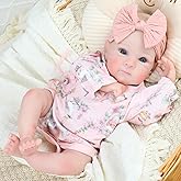 Babeviimt Reborn Baby Dolls - Realistic Baby Doll Cute Soft Vinyl Real Life Baby Dolls with Complete Accessories for 3+ Years Old Gifts