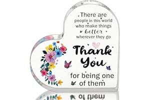 Eilcoly Appreciation Gifts for Women, Thank You Gifts for Women Grateful Gifts Acrylic Heart Keepsake for Female Teacher Colleague Boss Volunteer Nurse Doctor Manager Director Superior C017