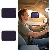 XCBYT Square Car Window Shades for Side & Windshield - 2 Pack Static Cling Driver Side Window Sun Shade, Glare Blocker Car Sun Shade with Durable Mesh & Dark PVC Film, Universal Fit (9.84
