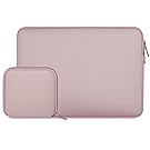 MOSISO Laptop Sleeve, Water-resistant Soft Lycra Case Cover Bag for 12.9 iPad Pro /13-13.3 Inch Laptops / Notebook Ultrabook / MacBook Air /MacBook Pro / Pro Retina with Small Bonus Case, Baby Pink