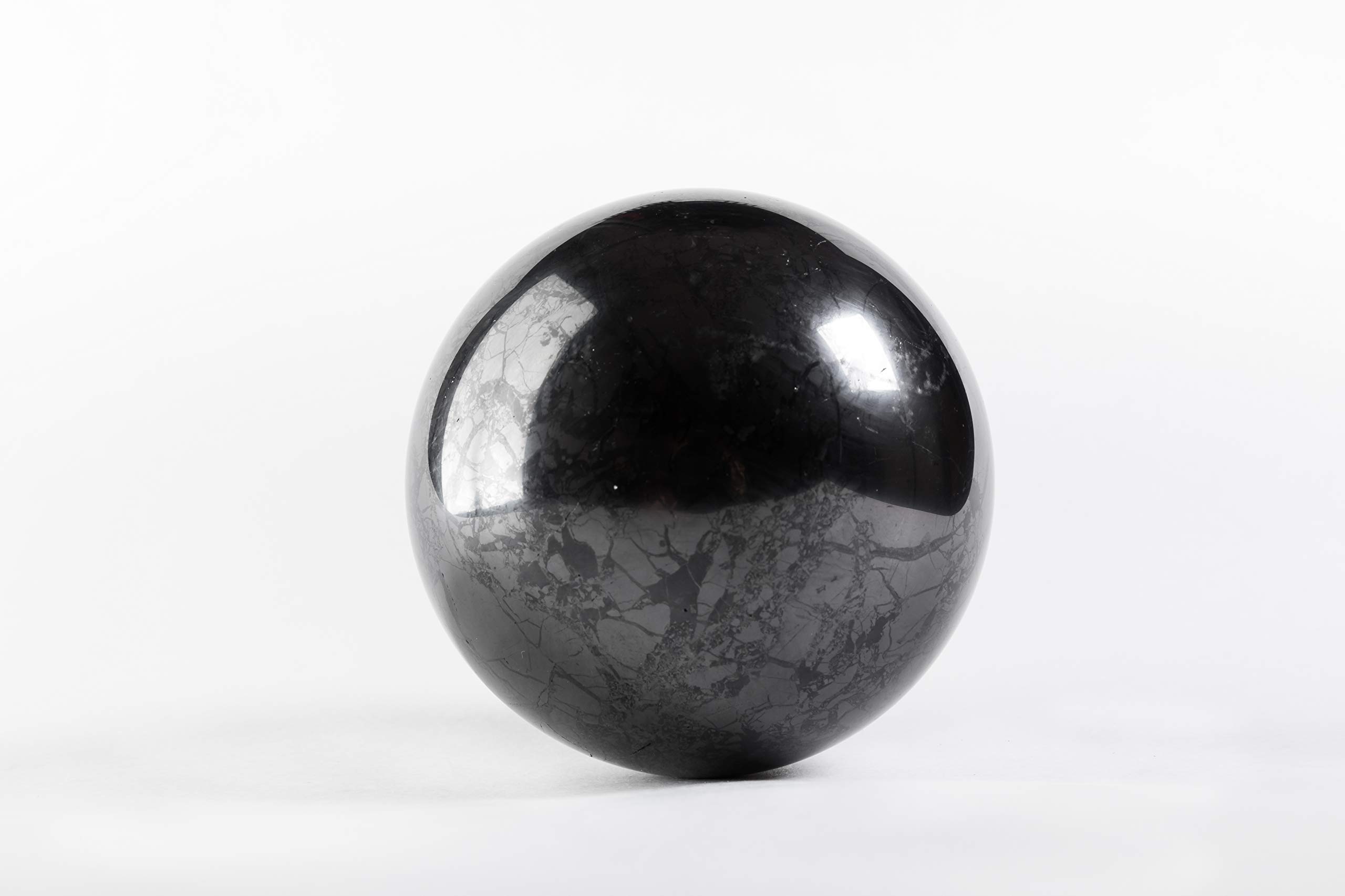 SN NATURSTEIN UG - Sphere of Shungite Polished 10 cm | Gem Stone from Karelia