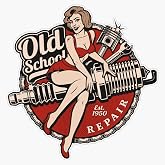 Old School Garage Pin Up Bumper Sticker Window Vinyl Decal 5"