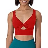 cailami Women's Sexy Sleeveless Deep V Neck Cropped Tank Tops Front Knot Twist Crop Top