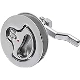SUNOOM Boat Cam Latch, Marine 316 Stainless Steel Flush Pull Hatch Lift, Adjustable Locking Arm Height with Back Plate,Include Installation Screws