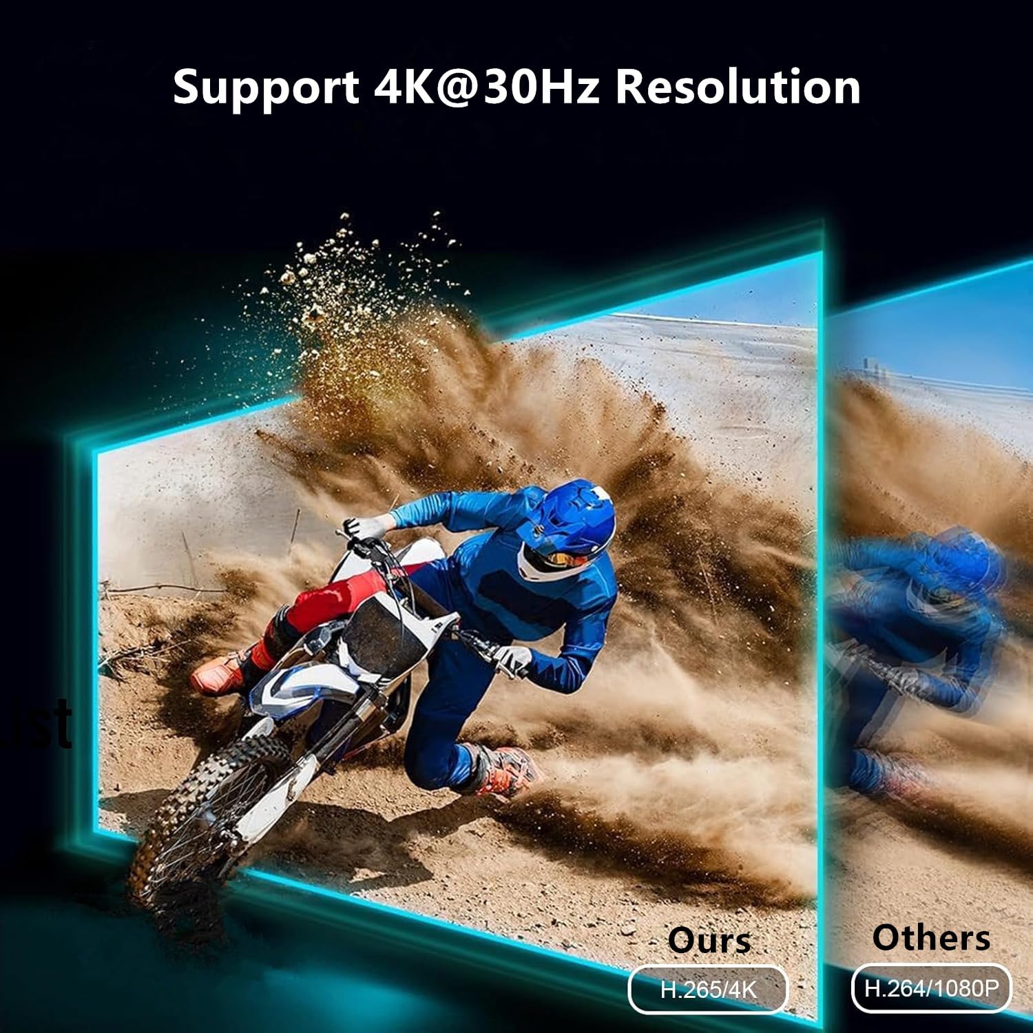 4K Digital Media Player, TV MP4 Video Player with HDMI/Optical/AV Output, Digital Signage Mini HD Media Players for USB Drive/Micro SD Card, Auto Playback, H.265/HEVC