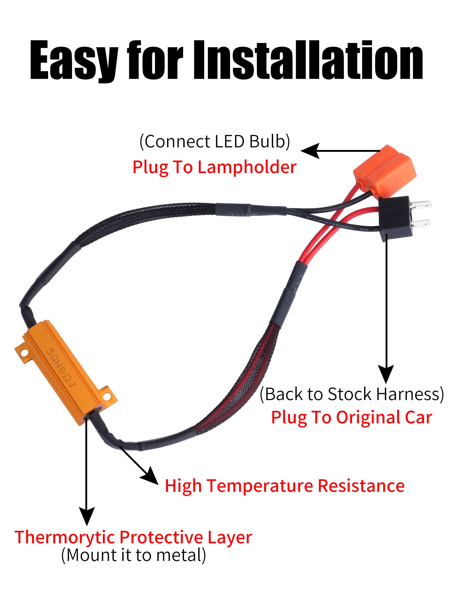 Mua H7 LED Load Resistor 50W 8 Ohm, No Trouble Repair Headlight/Fog ...