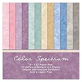 24 Sheets Scrapbook Paper Pad Cardstock, 6 x 6 Inch