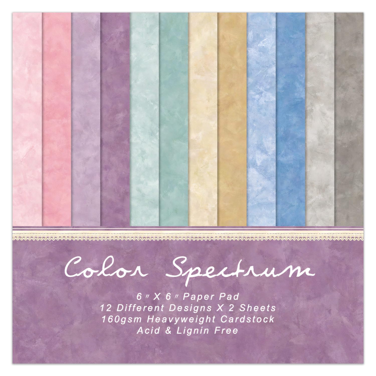 Photo 1 of 24 Sheets Scrapbook Paper Pad Cardstock, 6 x 6 Inch Colorful Decorative Decoupage for Card Making Folded Material Gift Wrapping Junk Journals Supplies DIY Crafts Photo Album