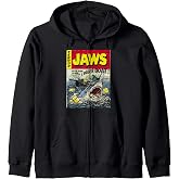 Jaws Pulp Attack Comic Cover Zip Hoodie
