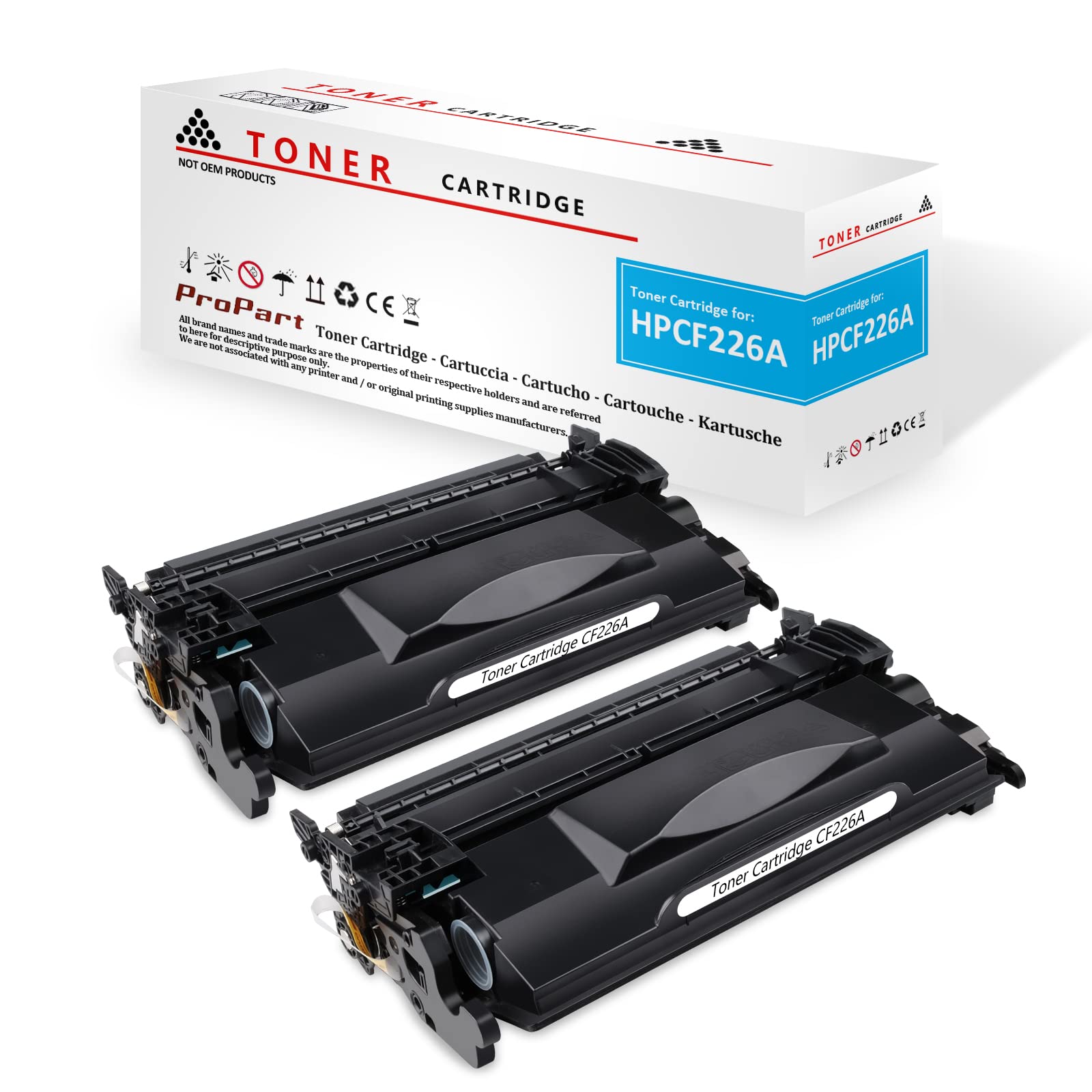 NoahArk Compatible Toner Cartridges Replacement for 26A CF226A CF226X 26X Toner Cartridge Use for LaserJet Pro MFP M426dw M426fdw M426fdn,M402n M402dn M402dne M402dw M402d Printer (2 Pack Black)