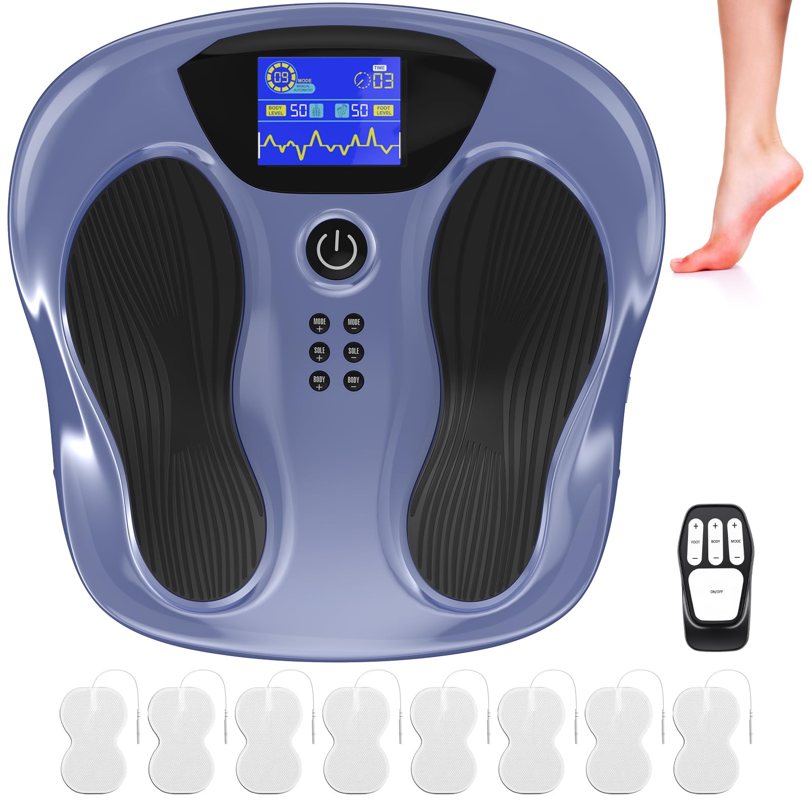 Photo 1 of Creliver EMS Foot Stimulator Pro, EMS Foot Massager for Neuropathy with Ergonomic Sole, Neuropathy Pain Relief for Feet Circulation, Leg & Foot Massager with 8 Gel Pads, Tens Unit Muscle Stimulator