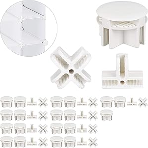 Relaxdays Verbindungsstücke für Steckregalsystem, 40er Set, 3