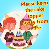 OWill 8 Pcs Happy Birthday Cake Toppers Gold Acrylic Double-Sided view 7