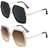 WOWSUN Oversized Big Fashion Sunglasses For Women Irregular Fashion Shades
