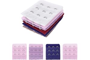 DOITOOL 10pc Narrow 3 Rows 3 Buttons Bra Extenders Set, Women’s Brassiere Extension Hooks, Comfortable