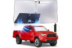 HIMUMOY Windshield Sun Shade Umbrella: for Toyota-Tacoma-2016-2024 2025- Front Car Window Shades - Foldable Automotive Sunshades Block UV Keep Cool