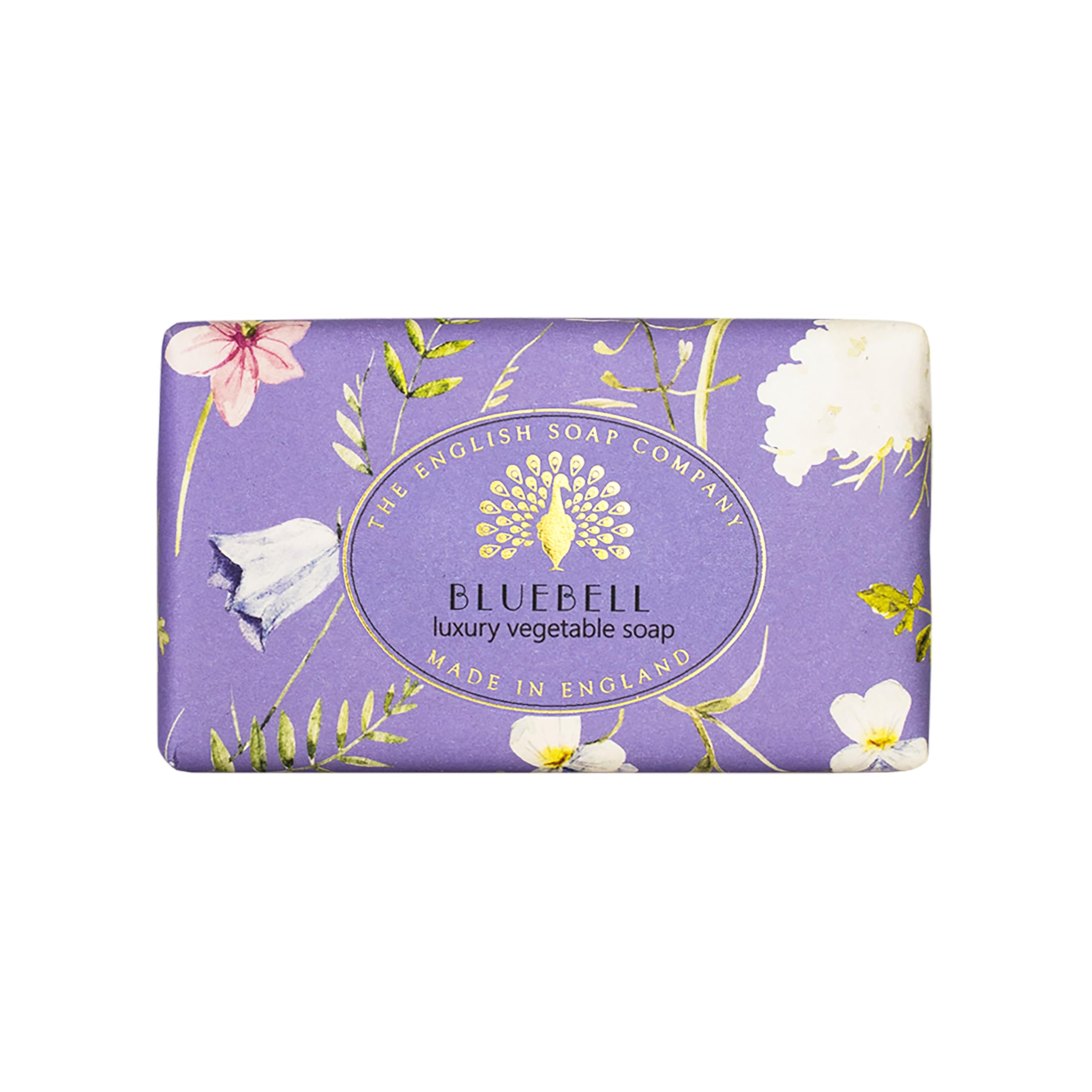 The English Soap Company Heritage Bluebell Soap Bar - Luxury Shea Butter Soap with Delicate Floral Fragrance - Moisturising, Vegan Friendly, Gift - 190g — image 1