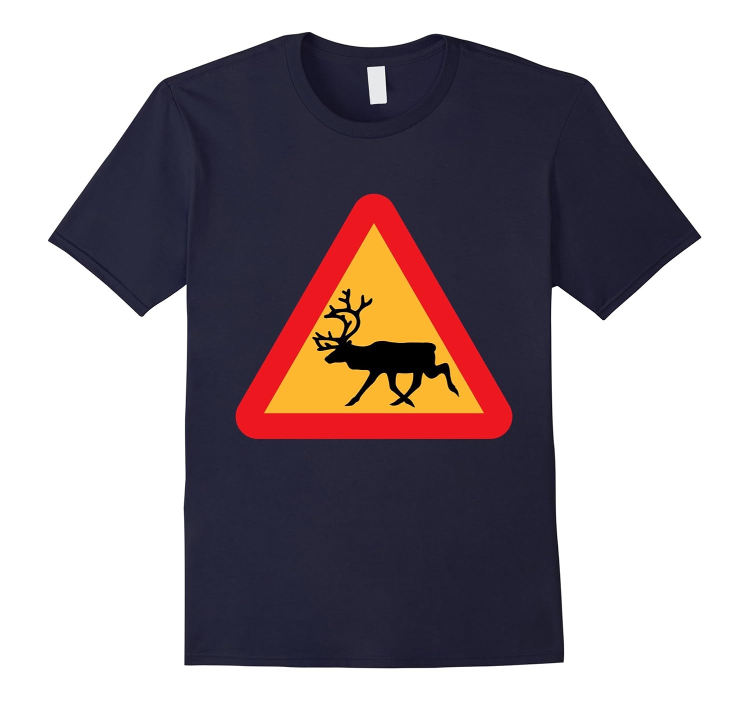 Beware Of Reindeer Warning Sign - Funny Christmas T Shirt-ANZ