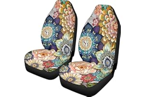 Pehede Car Seat Cover Mandragora Flowers Front for Cars, Easy to Install Cover Set, Accessories Auto Trucks Van SUV,2 Packs
