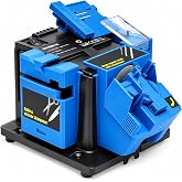 Electric Drill Bit Sharpener, 3-in-1 Multifunction Tool Sharpener for Drill Bits, Knives, Scissors &amp; Chisels, 96W Copper Motor 1350RPM, Adjustable 15&deg;-50&deg;Sharpening Angle,Compact Bench Grinder Machine