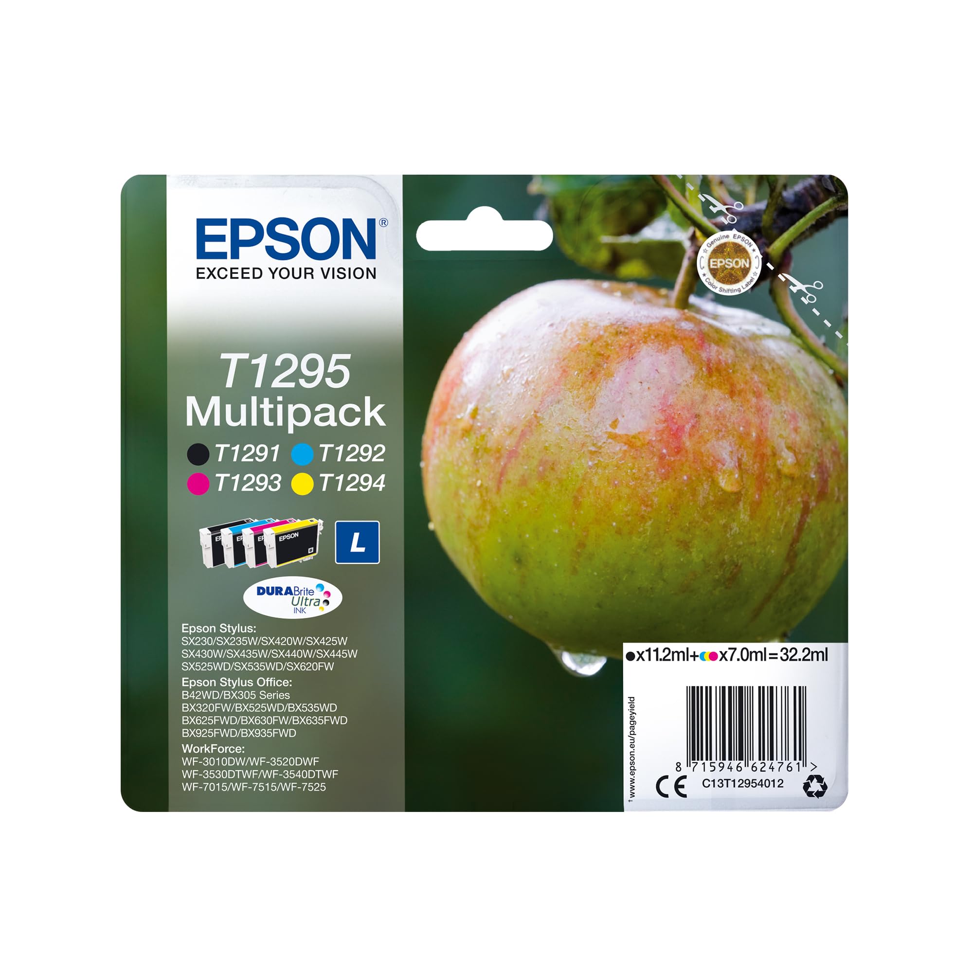 EPSON Apple Ink Cartridge for WorkForce WF-3520DWF Series - Assorted Colours