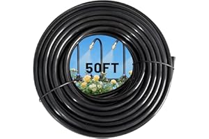 THISWING 50FT Drip Irrigation Hose, (0.31" OD x 0.24" ID), Suitable for Drip Irrigation System and Drip Irrigation Parts