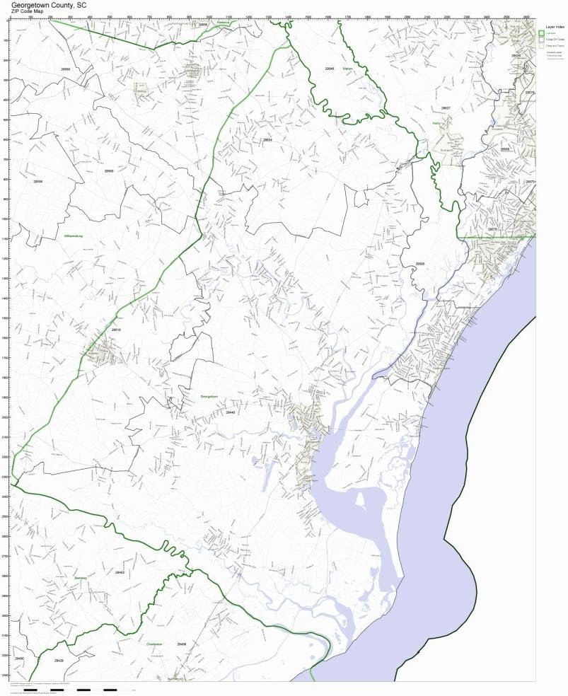 georgetown furniture sc on Amazon Com Georgetown County South Carolina Sc Zip Code Map Not Laminated Home Kitchen