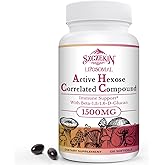 SZCZEKIN 1500mg Liposomal Active Hexose Correlated Supplement,120 Soft Gels Beta-Glucans with Natural Mushroom Extract, Immune System, Liver Function, Maintain T-Cell & Killer Cell Activity