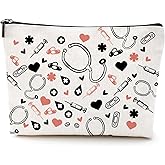Nurse Cosmetic Bag Nurse Gifts Makeup Bag Nurse Accessories Nurse Essentials for Work Nursing Pencil Pouch Nurses Week Gift for Women Nurse Graduation Gift Birthday Christmas Cosmetic Bags (Nurse#2)