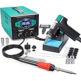 YIHUA 948D III Soldering Iron Desoldering Station Kit with Upgraded Desolder Tool, 110W EVO Solder Iron, Vacuum Pump, 3 Desol