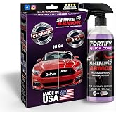 SHINE ARMOR Fortify Quick Coat: 3-in-1 Waterless Car Wash Spray with Ceramic Coating - Car Wax, Paint Protector, and Cleaner 