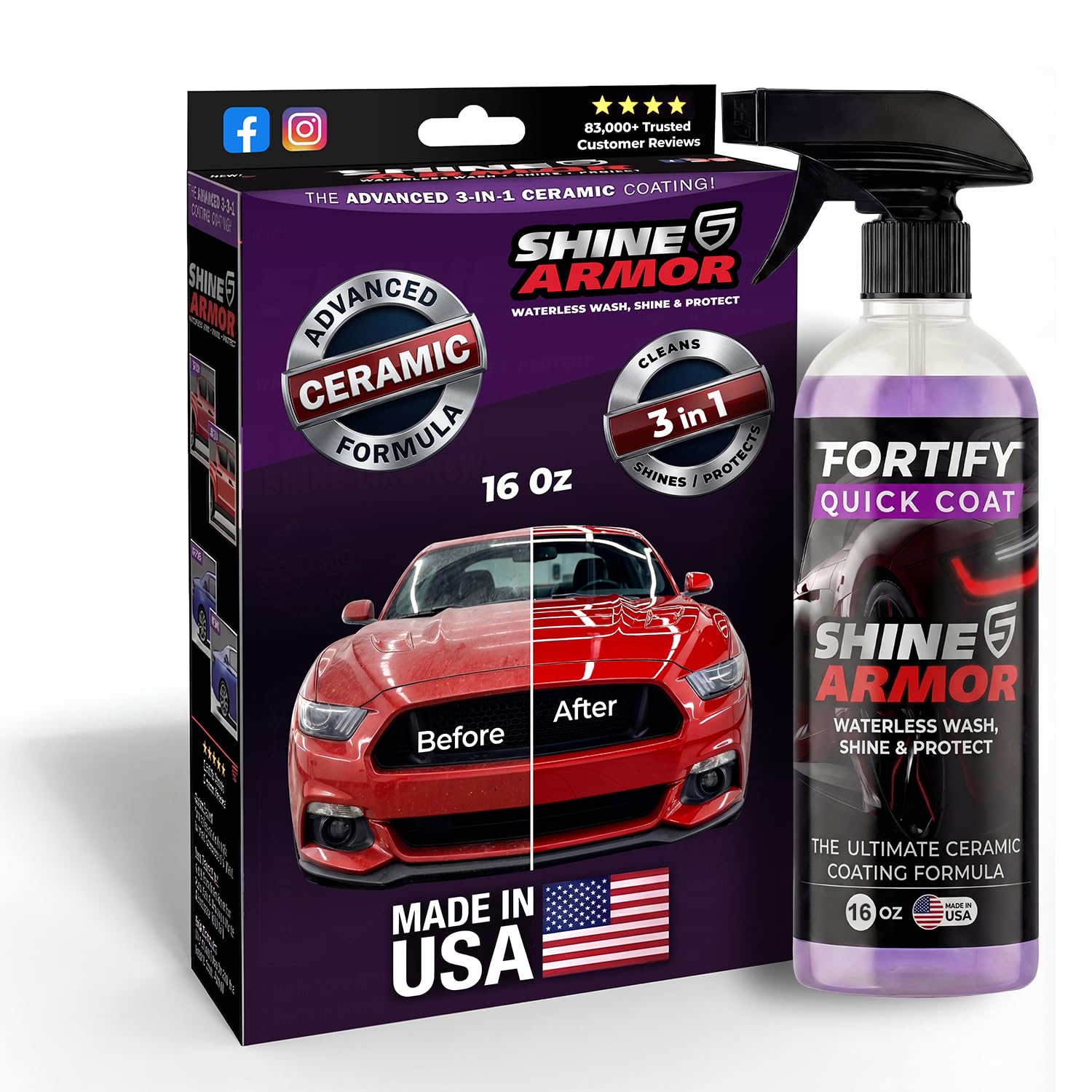 Ceramic Coating Spray - Clean, Glossy, Protected Paint in 15 Minutes Flat