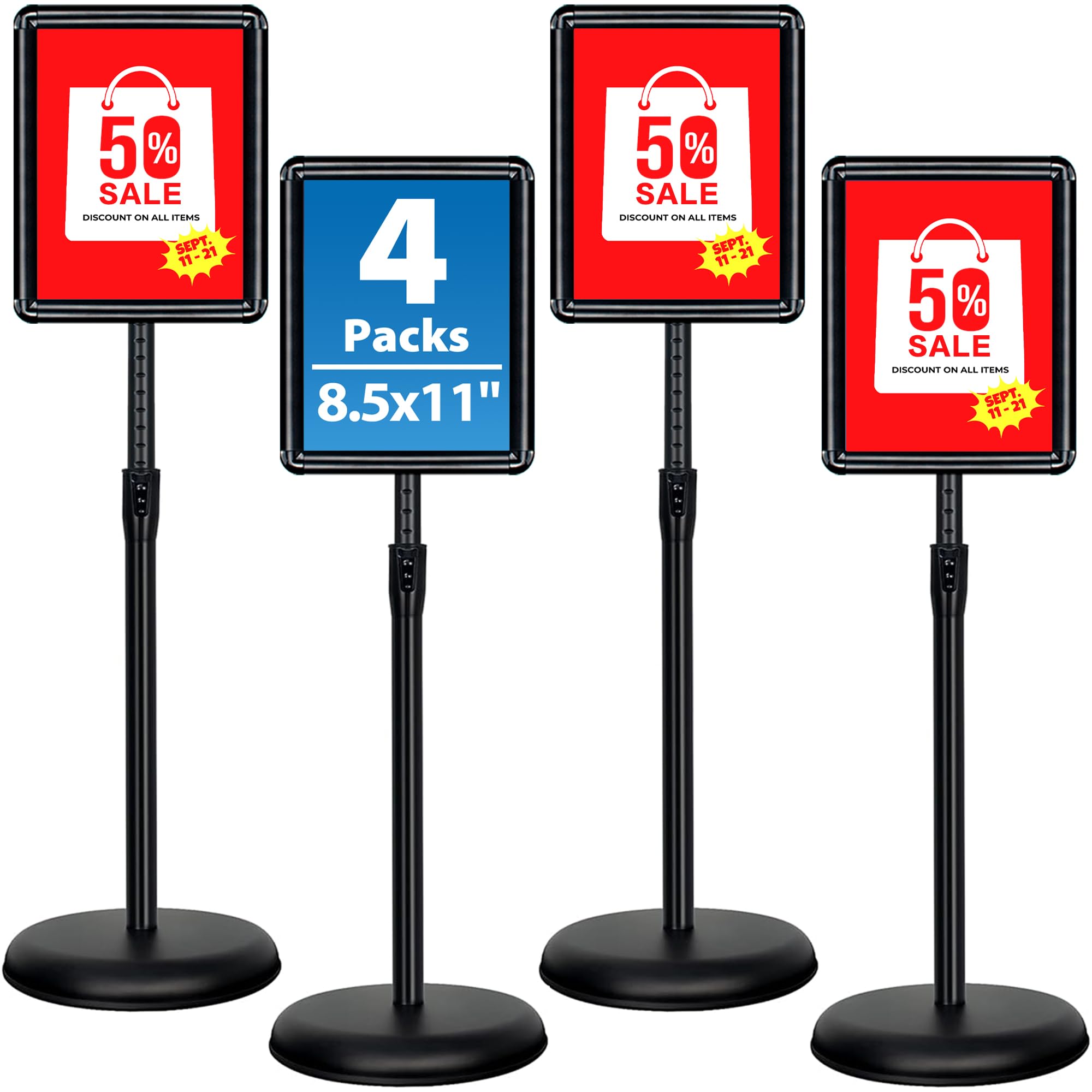 VAIIGO 4 Packs 8.5x11 Inch Sign Stand - Adjustable
